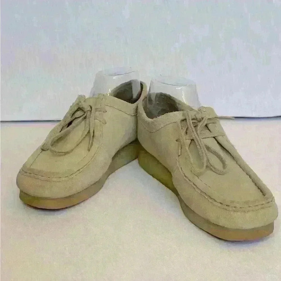 Clarks Padmora Women 9M Shoes Beige Suede Lace Up Comfort Oxford - Picture 3 of 12